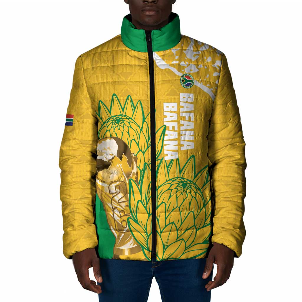 Custom South Africa Soccer Padded Jacket 2026 Bafana Bafana Go Boys Protea - African Pride
