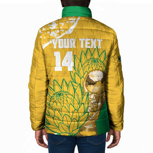 Custom South Africa Soccer Padded Jacket 2026 Bafana Bafana Go Boys Protea - African Pride