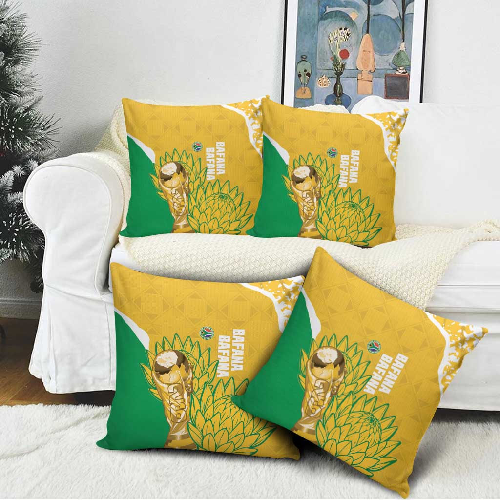 South Africa Soccer Pillow Cover 2026 Bafana Bafana Go Boys Protea - African Pride