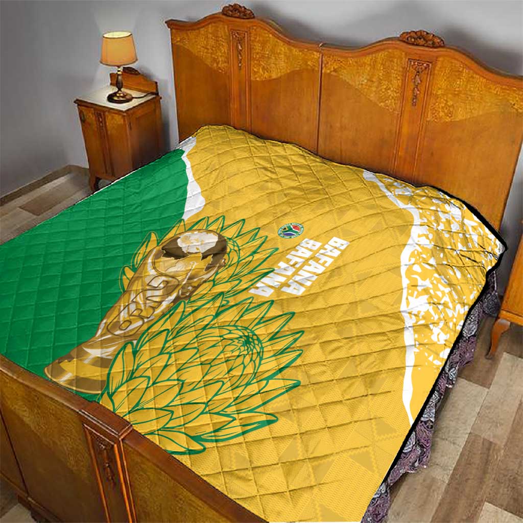South Africa Soccer Quilt 2026 Bafana Bafana Go Boys Protea - African Pride