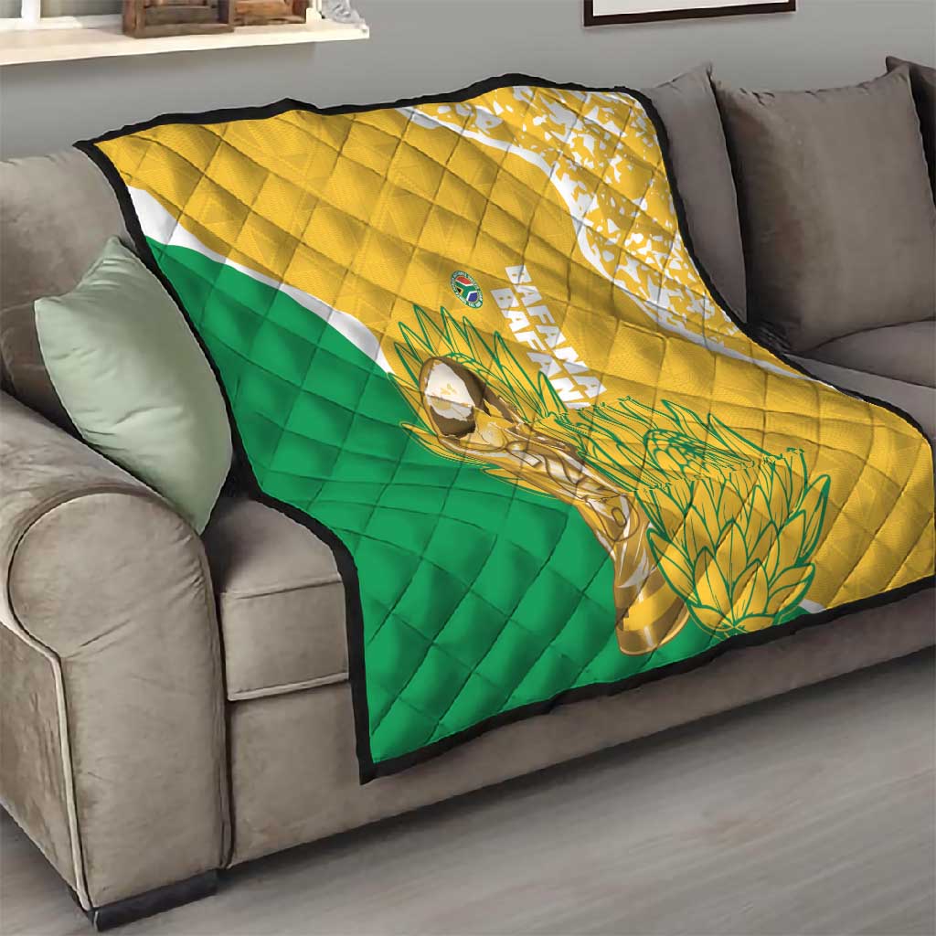 South Africa Soccer Quilt 2026 Bafana Bafana Go Boys Protea - African Pride