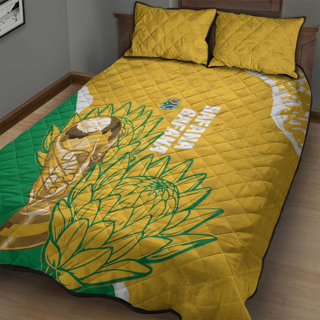 South Africa Soccer Quilt Bed Set 2026 Bafana Bafana Go Boys Protea - African Pride