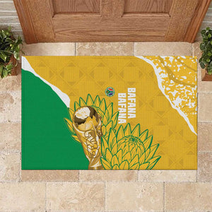 South Africa Soccer Rubber Doormat 2026 Bafana Bafana Go Boys Protea - African Pride