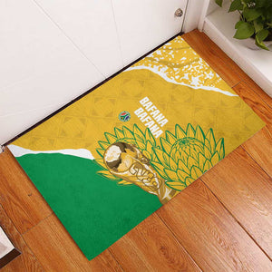South Africa Soccer Rubber Doormat 2026 Bafana Bafana Go Boys Protea - African Pride
