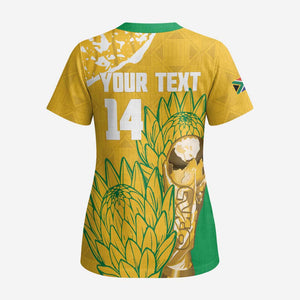 Custom South Africa Soccer Scrub Top 2026 Bafana Bafana Go Boys Protea - African Pride