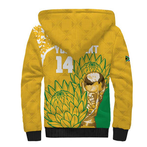Custom South Africa Soccer Sherpa Hoodie 2026 Bafana Bafana Go Boys Protea - African Pride