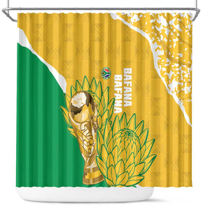 South Africa Soccer Shower Curtain 2026 Bafana Bafana Go Boys Protea - African Pride