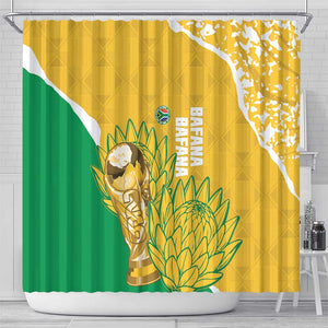 South Africa Soccer Shower Curtain 2026 Bafana Bafana Go Boys Protea - African Pride