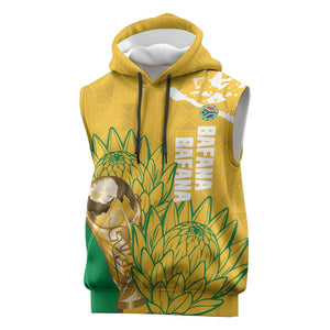 Custom South Africa Soccer Sleeveless Hoodie 2026 Bafana Bafana Go Boys Protea - African Pride