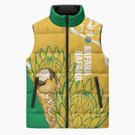 Custom South Africa Soccer Sleeveless Puffer Jacket 2026 Bafana Bafana Go Boys Protea - African Pride
