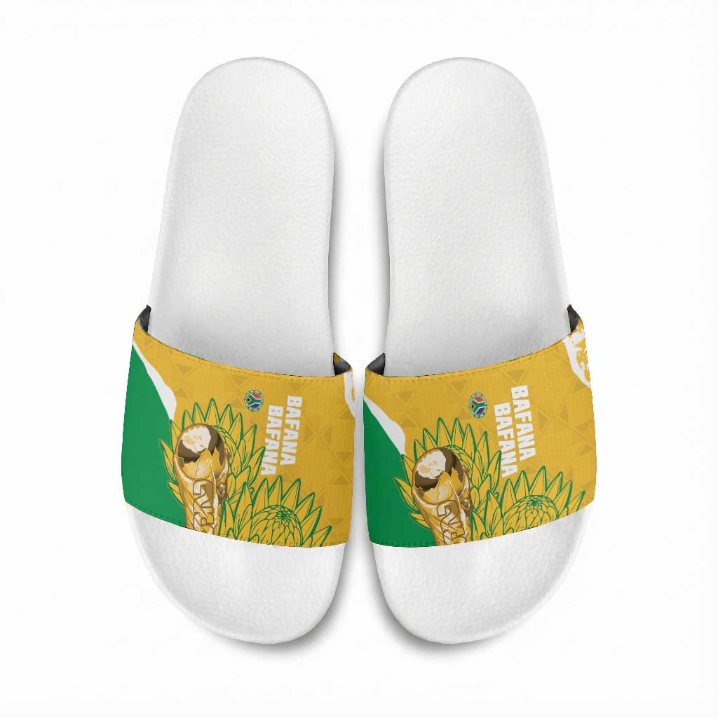 South Africa Soccer Slide Sandals 2026 Bafana Bafana Go Boys Protea - African Pride