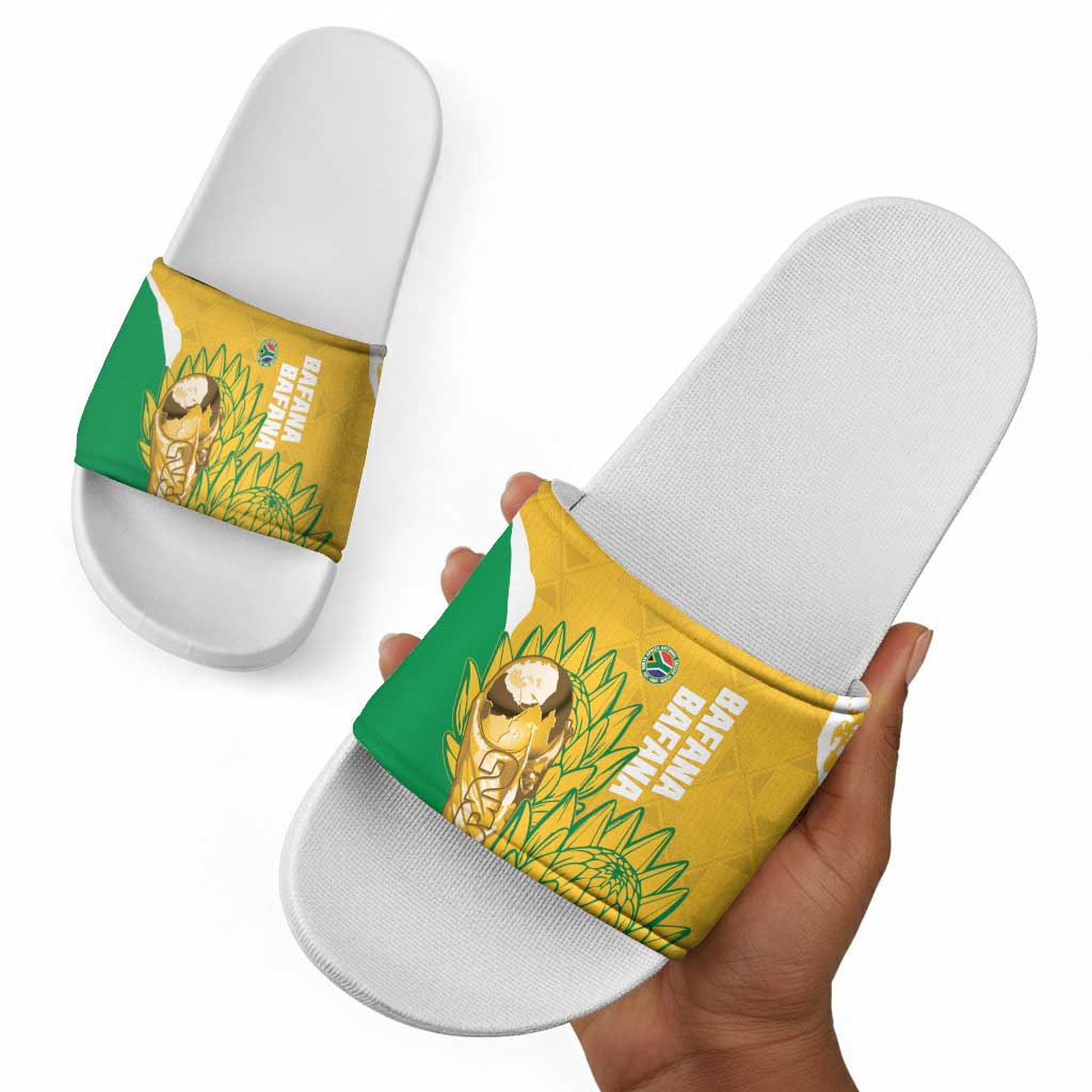South Africa Soccer Slide Sandals 2026 Bafana Bafana Go Boys Protea - African Pride
