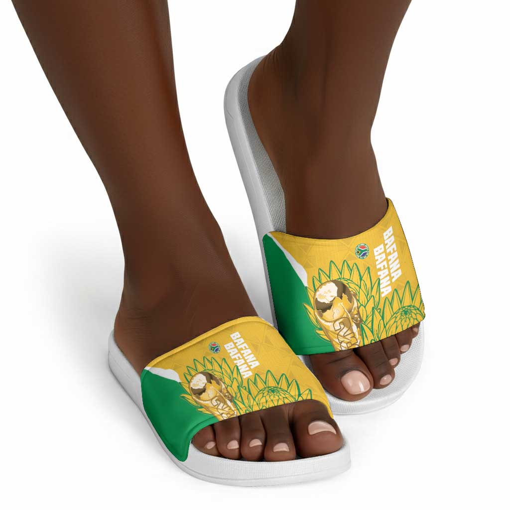 South Africa Soccer Slide Sandals 2026 Bafana Bafana Go Boys Protea - African Pride