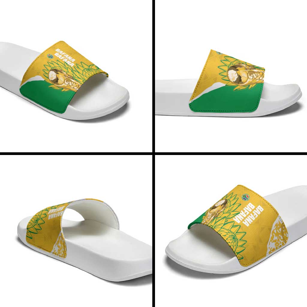 South Africa Soccer Slide Sandals 2026 Bafana Bafana Go Boys Protea - African Pride