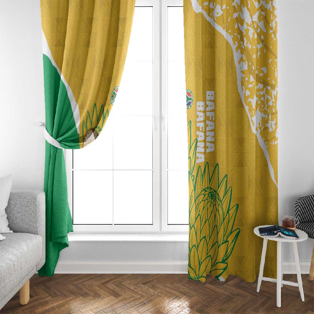 South Africa Soccer Window Curtain 2026 Bafana Bafana Go Boys Protea - African Pride