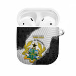 Custom Ghana Football AirPods Case 2026 Go Black Stars Black Adinkra Pattern - African Pride