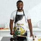 Custom Ghana Football Apron 2026 Go Black Stars Black Adinkra Pattern - African Pride