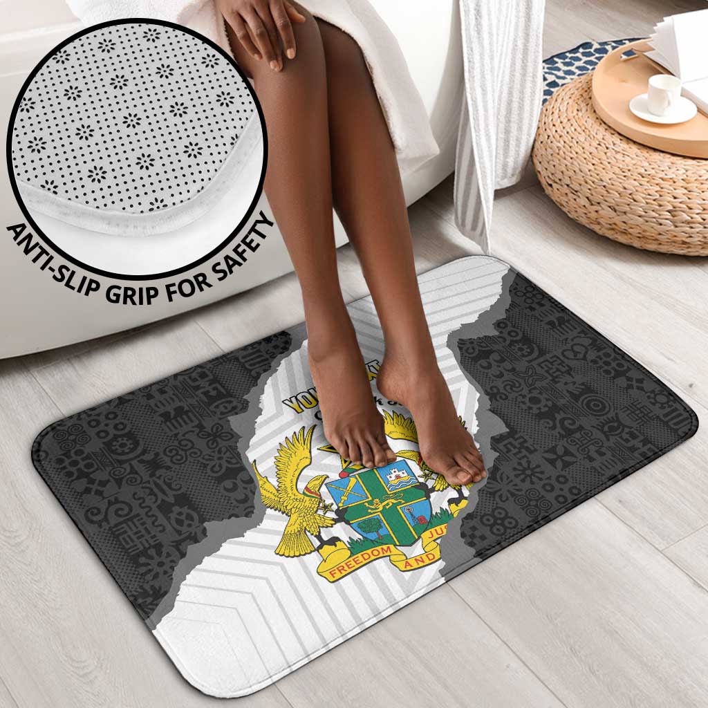 Custom Ghana Football Bathroom Set 2026 Go Black Stars Black Adinkra Pattern - African Pride