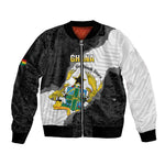 Custom Ghana Football Bomber Jacket 2026 Go Black Stars Black Adinkra Pattern - African Pride