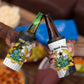 Custom Ghana Football 4 in 1 Can Cooler Tumbler 2026 Go Black Stars Black Adinkra Pattern - African Pride