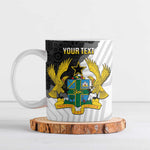 Custom Ghana Football Ceramic Mug 2026 Go Black Stars Black Adinkra Pattern - African Pride