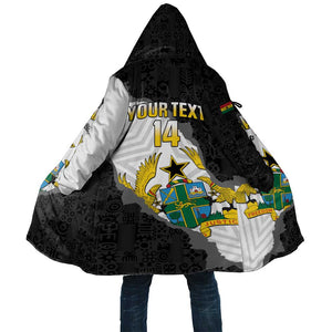 Custom Ghana Football Cloak 2026 Go Black Stars Black Adinkra Pattern - African Pride