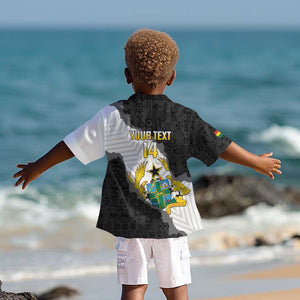 Custom Ghana Football Kid Hawaiian Shirt 2026 Go Black Stars Black Adinkra Pattern LT14