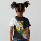 Custom Ghana Football Kid T shirt 2026 Go Black Stars Black Adinkra Pattern LT14