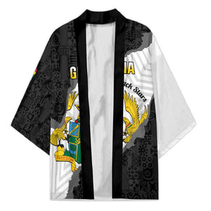 Custom Ghana Football Kimono 2026 Go Black Stars Black Adinkra Pattern - African Pride