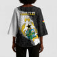 Custom Ghana Football Kimono Sleeve Blouse 2026 Go Black Stars Black Adinkra Pattern - African Pride