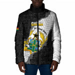 Custom Ghana Football Padded Jacket 2026 Go Black Stars Black Adinkra Pattern - African Pride