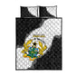 Custom Ghana Football Quilt Bed Set 2026 Go Black Stars Black Adinkra Pattern - African Pride