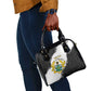 Custom Ghana Football Shoulder Handbag 2026 Go Black Stars Black Adinkra Pattern - African Pride