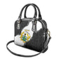 Custom Ghana Football Shoulder Handbag 2026 Go Black Stars Black Adinkra Pattern - African Pride