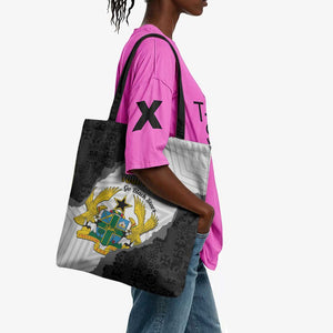 Custom Ghana Football Tote Bag 2026 Go Black Stars Black Adinkra Pattern - African Pride