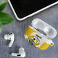 Custom Ghana Football AirPods Case 2026 Go Black Stars Yellow Adinkra Pattern - African Pride