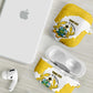 Custom Ghana Football AirPods Case 2026 Go Black Stars Yellow Adinkra Pattern - African Pride