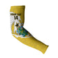 Custom Ghana Football Arm Sleeves 2026 Go Black Stars Yellow Adinkra Pattern - African Pride