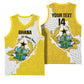 Custom Ghana Football Basketball Jersey 2026 Go Black Stars Yellow Adinkra Pattern - African Pride