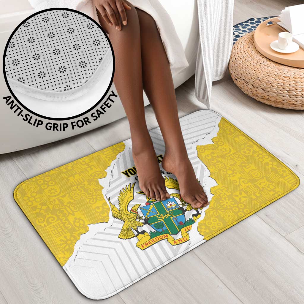 Custom Ghana Football Bathroom Set 2026 Go Black Stars Yellow Adinkra Pattern - African Pride