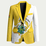 Custom Ghana Football Blazer 2026 Go Black Stars Yellow Adinkra Pattern - African Pride