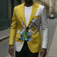 Custom Ghana Football Blazer 2026 Go Black Stars Yellow Adinkra Pattern - African Pride