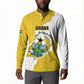 Custom Ghana Football Button Sweatshirt 2026 Go Black Stars Yellow Adinkra Pattern