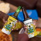 Custom Ghana Football 4 in 1 Can Cooler Tumbler 2026 Go Black Stars Yellow Adinkra Pattern - African Pride