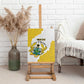 Custom Ghana Football Canvas Wall Art 2026 Go Black Stars Yellow Adinkra Pattern - African Pride