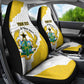 Custom Ghana Football Car Seat Cover 2026 Go Black Stars Yellow Adinkra Pattern - African Pride
