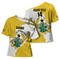 Custom Ghana Football Cross Shoulder Shirt 2026 Go Black Stars Yellow Adinkra Pattern - African Pride