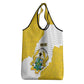 Custom Ghana Football Grocery Bag 2026 Go Black Stars Yellow Adinkra Pattern - African Pride