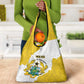 Custom Ghana Football Grocery Bag 2026 Go Black Stars Yellow Adinkra Pattern - African Pride