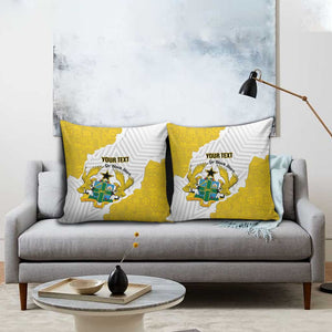 Custom Ghana Football Pillow Cover 2026 Go Black Stars Yellow Adinkra Pattern - African Pride